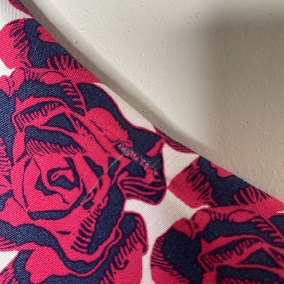 PETER SOM Collective Pop Art Dress Womens 0 Red Floral Shift Short Sleeve - Picture 12 of 15